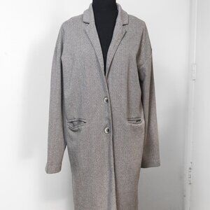Gray Patterned Peacoat